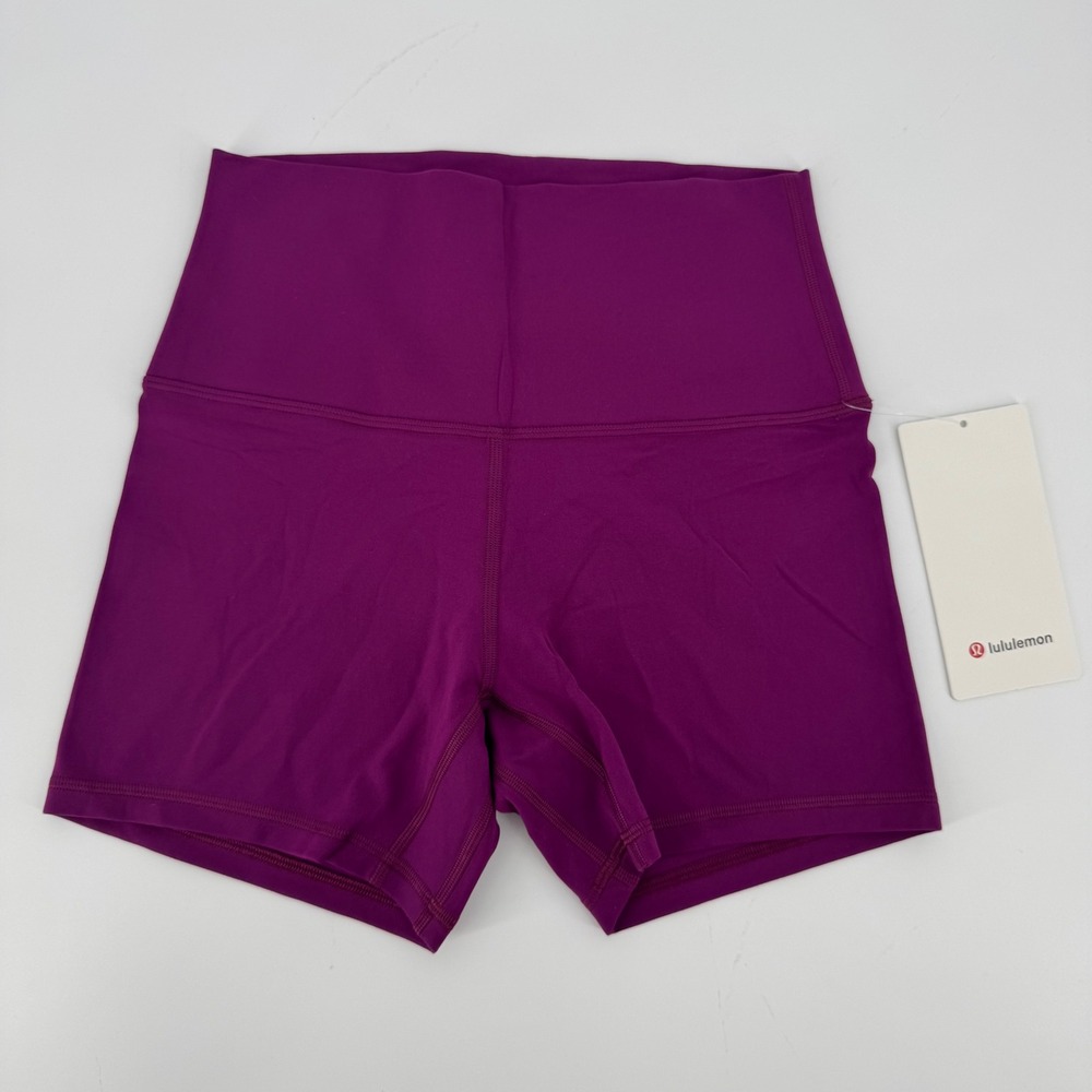 Lululemon‎ Align High-Rise Short 4" Chilled Grape Purple LW7BJYS Nulu Size 6 NWT
